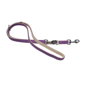 futterscheune.live® Filz-Leine LIEBLINGSSTÜCK Lila Leder unterlegt 2m 22mm Hunde