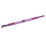 futterscheune.live® Filz-Halsband HERZHUND lila Leder...