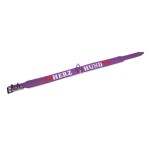 futterscheune.live® Filz-Halsband HERZHUND lila Leder...