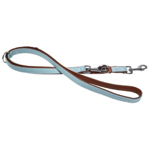 futterscheune.live® Filz-Leine LIEBLINGSSTÜCK Blau Leder unterlegt 2m 22mm für Hunde