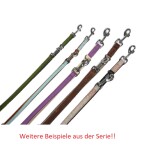futterscheune.live® Filz-Leine LIEBLINGSSTÜCK Grau Leder schwarz unterlegt 2m 22mm