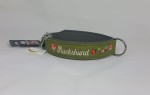futterscheune.live® Filz-Halsband GLÜCKSHUND Olivgrün Leder unterlegt Hunde