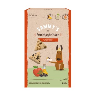 BOSCH Kausnack SAMMYS Fruchtschnitten gebacken Äpfeln & Holunder 800g für Hunde