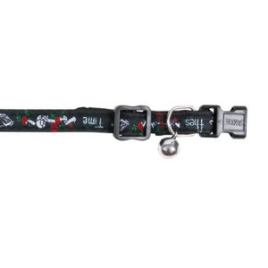 TRIXIE Halsband Motivband mit Schelle Nylon schwarz für Katzen