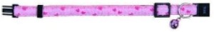 TRIXIE Halsband Motivband Heart mit Schelle Nylon pink für Katzen
