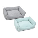 BEEZTEES Hundebett X-Cross Puppy 60cm Grau/Mintgrün...