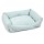 BEEZTEES Hundebett X-Cross Puppy 60cm Grau/Mintgrün angenehm weich für Hunde