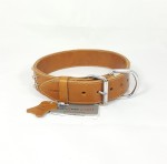 Savelli-Pet Halsband Echtleder abgerundete Nieten 39,5cm...