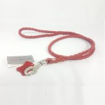Savelli-Pet Leine feinstes Echtleder geflochten Rundgewebe 118,5 cm für Hunde