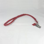 Savelli-Pet Leine feinstes Echtleder geflochten Rundgewebe 56 cm für Hunde
