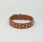 Savelli-Pet Halsband feinstes Echtleder mit Nieten...