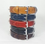 Savelli-Pet Halsband feinstes Echtleder mit Nieten...