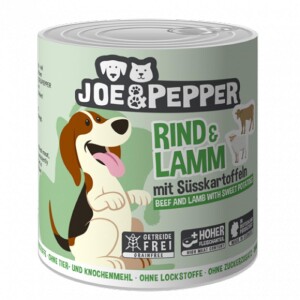 PRO PET Nassfutter JOE & PEPPER Rind & Lamm mit Süßkartoffeln für Hunde 1 x 800g