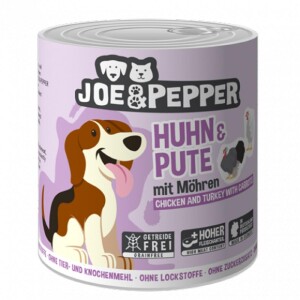 PRO PET Nassfutter JOE & PEPPER Huhn & Pute mit Möhren für Hunde 1 x 800g