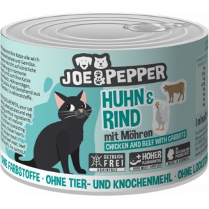 PRO PET Nassfutter JOE & PEPPER Huhn & Rind mit Möhren für Katzen