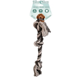 HOLLAND ANIMAL CARE Spielzeug Floss Boss Dental Rope 3 Knoten 55 cm für Hunde