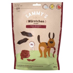 BOSCH Kausnack SAMMYS Würstchen 76,5 % frischer Wasserbüffel 240g für Hunde