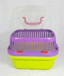 Transportbox Kunststoff Öffnung oben 28 x 22 x 21cm Lila/Grün für Kleintiere
