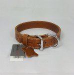Savelli-Pet Halsband Echtleder doppelt verstellbar ca.34 - 42cm für Hunde