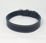 Savelli-Pet Halsband Echtleder doppelt verstellbar ca.34 - 42cm für Hunde