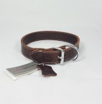 Savelli-Pet Halsband Echtleder doppelt verstellbar ca.34 - 42cm für Hunde
