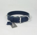 Savelli-Pet Halsband feinstes Echtleder mit Nieten ca.37,5cm - 45,5cm für Hunde
