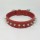 Savelli-Pet Halsband feinstes Echtleder mit Nieten ca.37,5cm - 45,5cm für Hunde