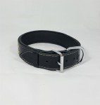 Savelli-Pet Halsband Echtleder Softpad Swarovski Steinen ca.41 - 51cm für Hunde