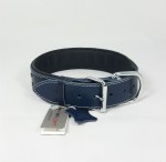 Savelli-Pet Halsband Echtleder Softpad Swarovski Steinen ca.41 - 51cm für Hunde