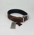 Savelli-Pet Halsband Echtleder Softpad Swarovski Steinen ca.41 - 51cm für Hunde