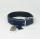 Savelli-Pet Halsband Echtleder Softpad Swarovski Steinen ca.41 - 51cm für Hunde