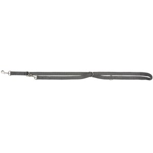 TRIXIE Leine Premium L-XL 2,00 m/25 mm Nylon doppellagig grafit für Hunde