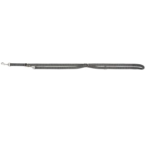 TRIXIE Leine Premium L-XL 2,00 m/15 mm Nylon doppellagig grafit für Hunde