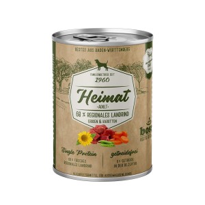 BOSCH Nassfutter HEIMAT Adult mit 68% regionalem Landrind für Hunde 1 x 400g