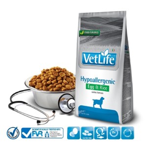 FARMINA Trockenfutter VET LIFE Hypoallergenic Ei & Reis für Hunde