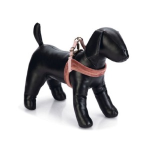BEEZTEES Geschirr Designed by Lotte VELURA Samt versch. Größen Rosa für Hunde
