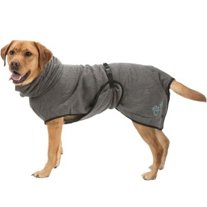 TRIXIE Zubehör Bademantel grau XS - XL Frottee für Hunde