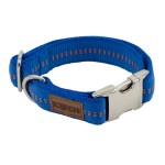 KOCH Halsband PREMIUM ALU-KLICK mit Kennfäden 20mm 35-55cm gepolstert für Hunde