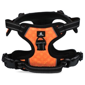 HOFMAN ANIMAL CARE Geschirr Spotted! No Pull Orange Anti-Zug-Ring für Hunde