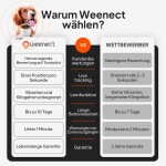 WEENECT Sicherheit kleinste GPS-Tracker XS mit 1-Sek-Live Tracking für Hunde