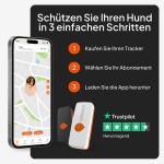 WEENECT Sicherheit kleinste GPS-Tracker XS mit 1-Sek-Live Tracking für Hunde