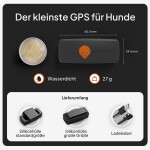 WEENECT Sicherheit kleinste GPS-Tracker XS mit 1-Sek-Live Tracking für Hunde