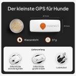WEENECT Sicherheit kleinste GPS-Tracker XS mit 1-Sek-Live Tracking für Hunde
