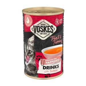 VOSKES Ergänzungsfuttermittel DRINKS 135ml mit Lachs grainfree für Katzen