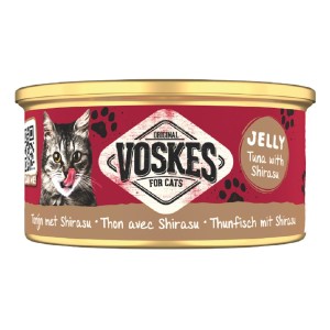 VOSKES Nassfutter JELLY Thunfisch mit Shirasu 85g grainfree für Katzen
