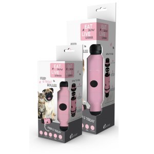 HOLLAND ANIMAL CARE Futterrolle Eat Slow Feed & Treat Rosa für Hunde Katzen