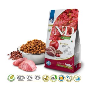 FARMINA Trockenfutter N&D Quinoa HAIRBALL Ente getreidefrei für Katzen