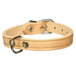 TRIXIE Halsband Basic XS-L Leder natur für Hunde