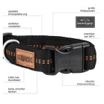 Koch Halsband KLICK-HALSBAND UNI hochwertiges Nylon petrol S-L für Hunde
