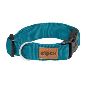 Koch Halsband KLICK-HALSBAND UNI Nylon petrol für Hunde Größe M 35-55cm 20mm